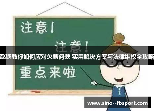 赵鹏教你如何应对欠薪问题 实用解决方案与法律维权全攻略